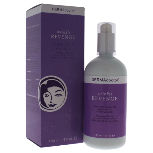 DERMADOCTOR  Wrinkle Revenge Antioxidant Enhanced Glycolic Acid Facial Cleanser - 180Ml-6OZ