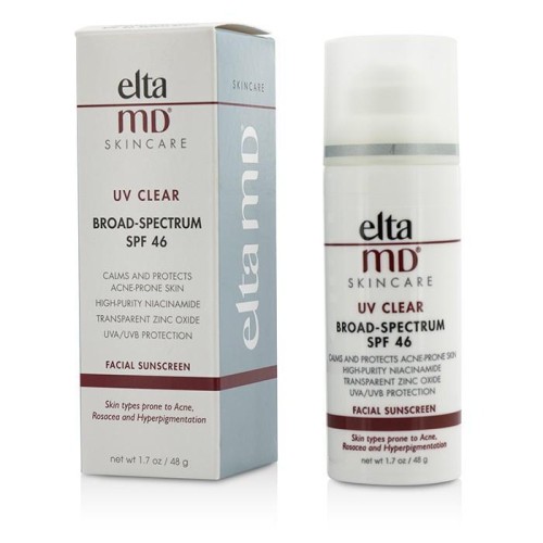 ELTAMD  Uv Clear Facial Sunscreen Spf 46 - for Skin Types Prone to Acne, Rosacea & Hyperpigmentation - 48G-1.7OZ