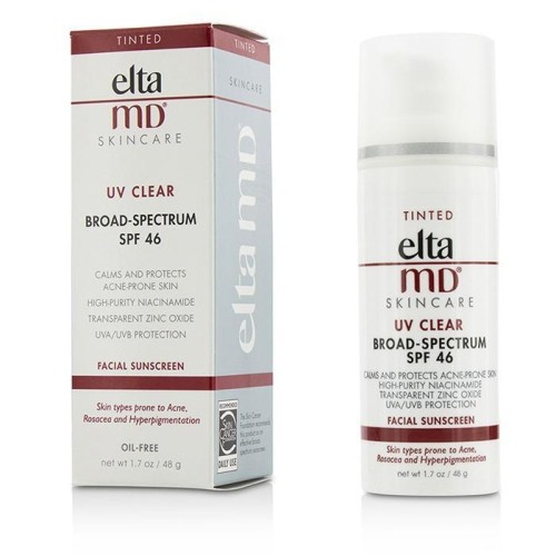 ELTAMD  Uv Clear Facial Sunscreen Spf 46 - for Skin Types Prone to Acne, Rosacea & Hyperpigmentation - Tinted - 48G-1.7OZ