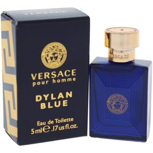Versace Dylan Blue Cologne for Men Eau De Toilette Mini, 0.17 ounces