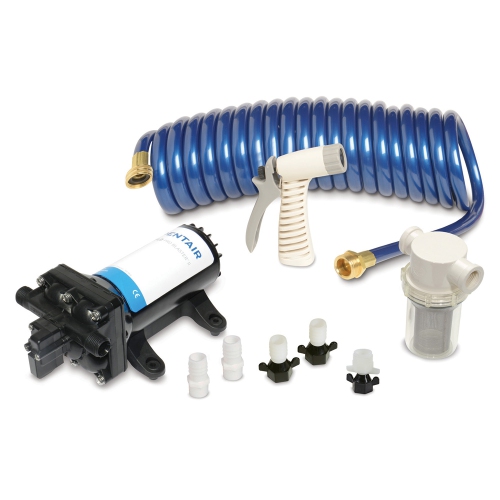 SHURFLO BY PENTAIR  Shurflo Pro Washdown Kit Ii Ultimate - 12 Vdc - 5.0 Gpm - Includes Pump, Fittings, Nozzle, Strainer, 25' Hose