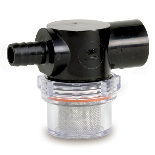 SHURFLO Twist-On Water Strainer - 1-2" Barb Inlet - Clear Bowl
