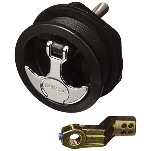 Whitecap T-Handle Latch - Chrome Plated Zamac-Black Nylon - No Lock - Freshwater Use Only
