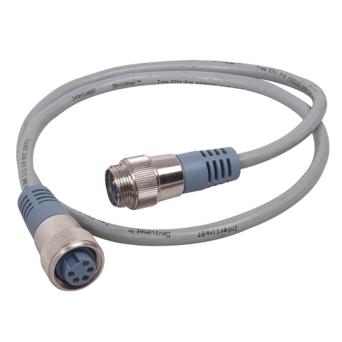 MARETRON  Mini Double Ended Cordset - Male to Female - 1M - In Grey