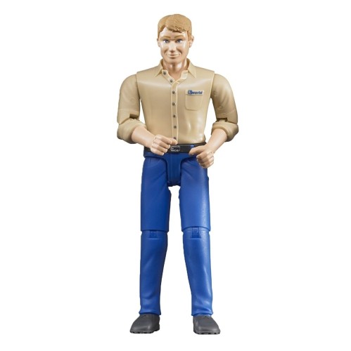 Bruder | Construction: Light Skin Man In Blue Jeans