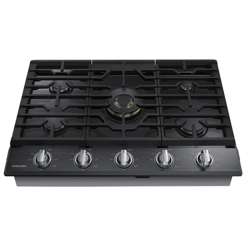 Samsung 30" 4-Burner Gas Cooktop - Black; Stainless Steel