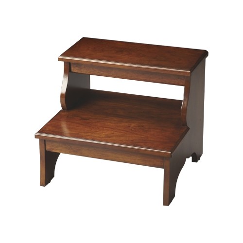 BUTLER  Distressed Chestnut Burl Step Stool