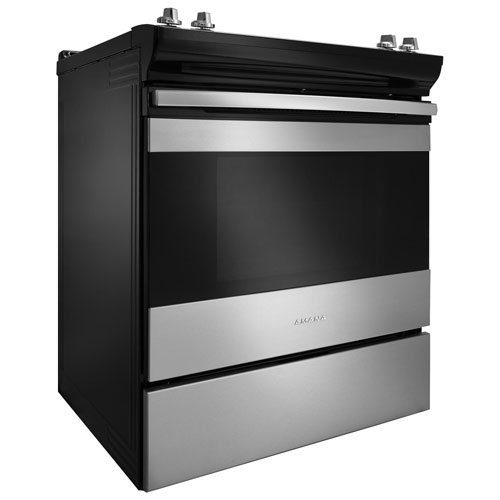 Amana 30" 4.8 Cu. Ft. Self-Clean Slide-In Electric Range - Black/Stainless