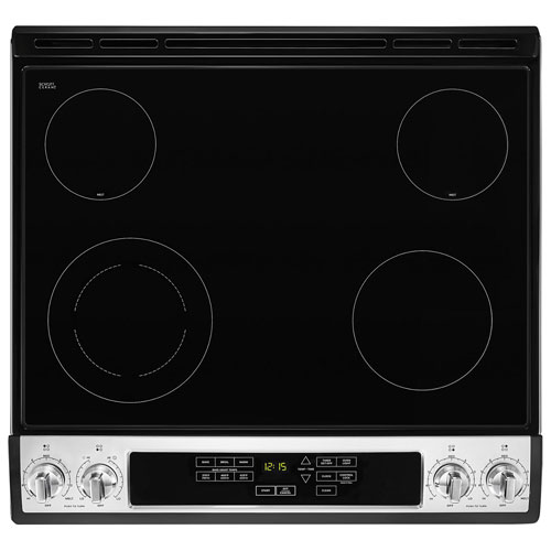 Amana 30" 4.8 Cu. Ft. Self-Clean Slide-In Electric Range - Black/Stainless