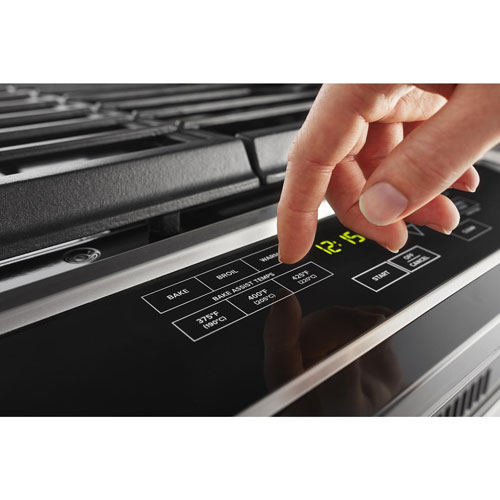 Amana 30" 4.8 Cu. Ft. Self-Clean Slide-In Electric Range - Black/Stainless