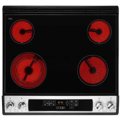 Amana 30" 4.8 Cu. Ft. Self-Clean Slide-In Electric Range - Black/Stainless