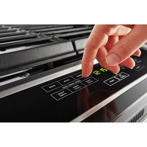 Cuisinière élec. encastrable lisse/four autonettoyant 4,8 pi³ 30 po d'Amana - Blanc