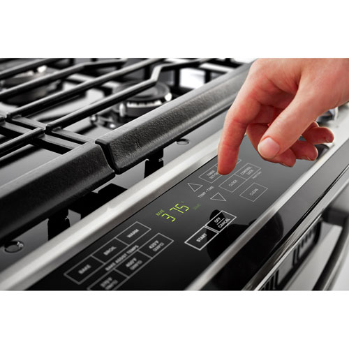 Cuisinière élec. encastrable lisse/four autonettoyant 4,8 pi³ 30 po d'Amana - Blanc