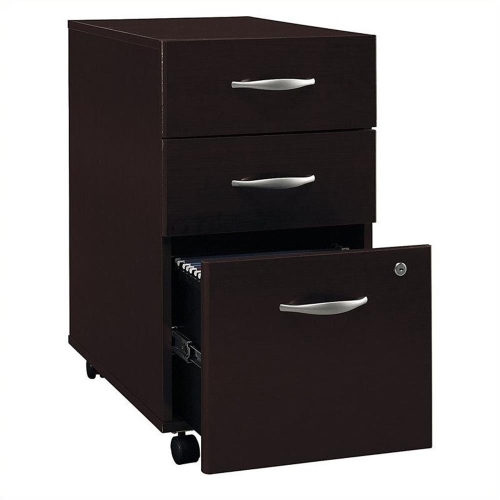 Series C 3 Drawer Mobile File Cabinet in Mocha Cherry - Engineered Wood