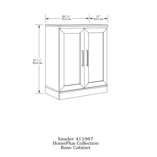 Sauder Homeplus Base Cabinet in Sienna Oak Finish