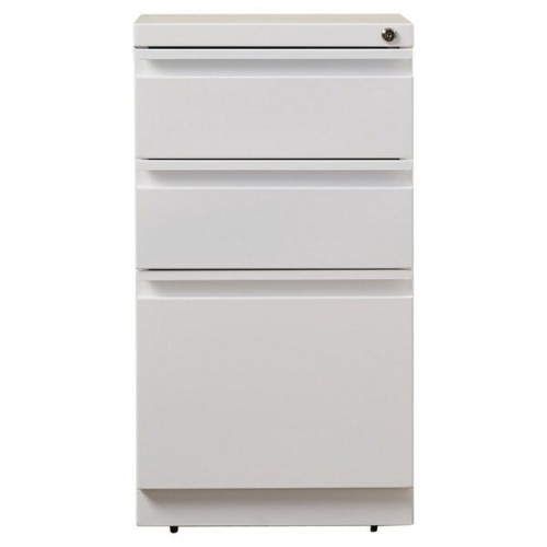 Pemberly Row 3 Drawer Mobile File Cabinet in White