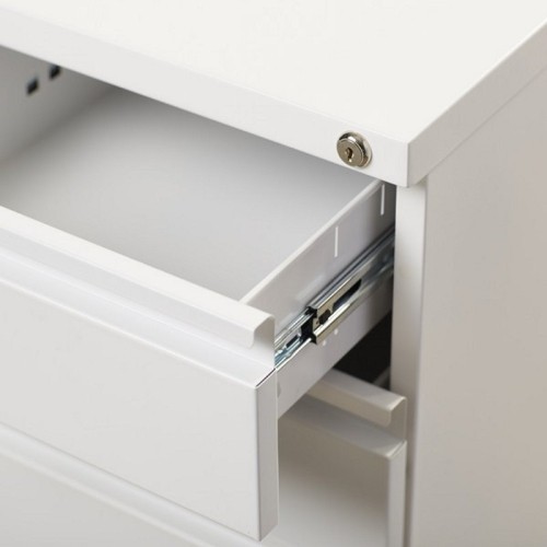 Pemberly Row 3 Drawer Mobile File Cabinet in White