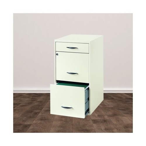 TRENT HOME  Lineal 3 Drawer Steel File Cabinet In In White