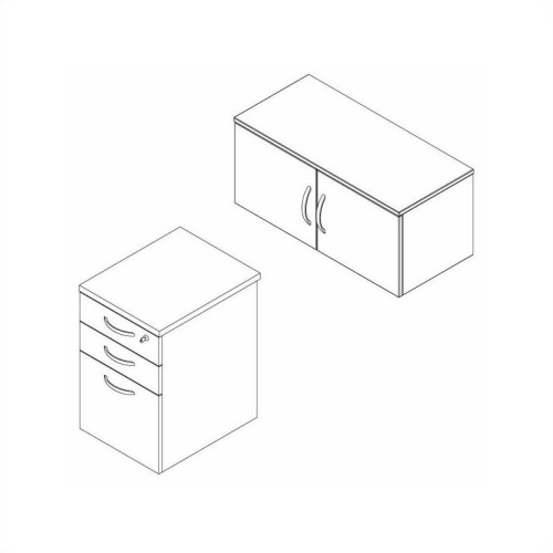 Bush Business Furniture Office-in-an-Hour Storage Kit in Hansen Cherry