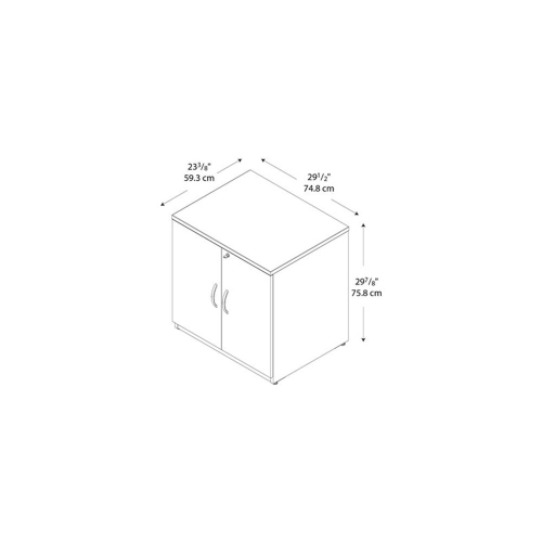 Series C 30W Storage Cabinet in Mocha Cherry - Engineered Wood