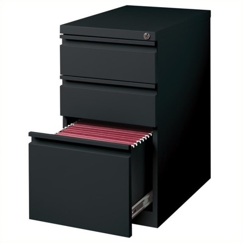 Pemberly Row 3 Drawer Mobile File Cabinet File in Black
