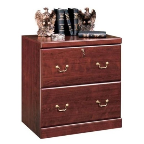 Bowery Hill 2 Drawer Lateral Wood File Cabinet in Classic Cherry