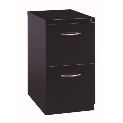 Hirsh Industries Arch Pull Mobile Pedestal Filing Cabinet in Black