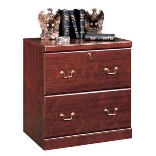 Pemberly Row 2 Drawer Lateral Wood File Cabinet in Classic Cherry