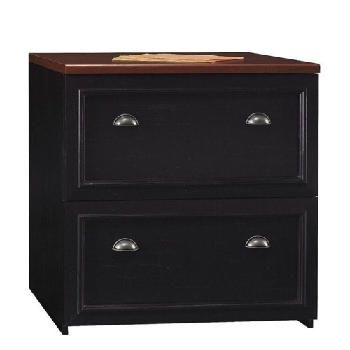 BUSH  Fairview Lateral File Cabinet In Antique - Engineered Wood In Black