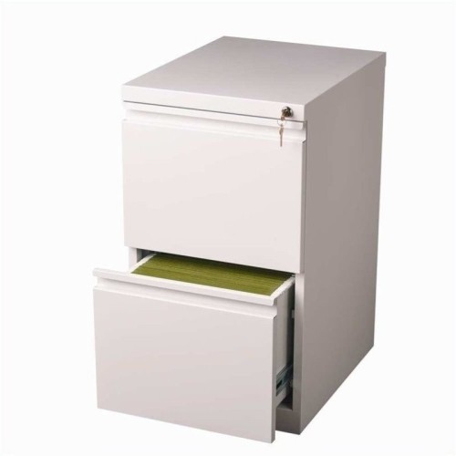 Pemberly Row 2 Drawer Mobile File Cabinet in White
