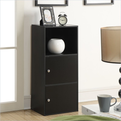 CONVENIENCE CONCEPTS  Xtra-Storage 2 Door Cabinet In Black Wood Finish