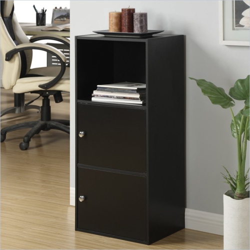 Convenience Concepts XTRA-Storage 2 Door Cabinet in Black Wood Finish
