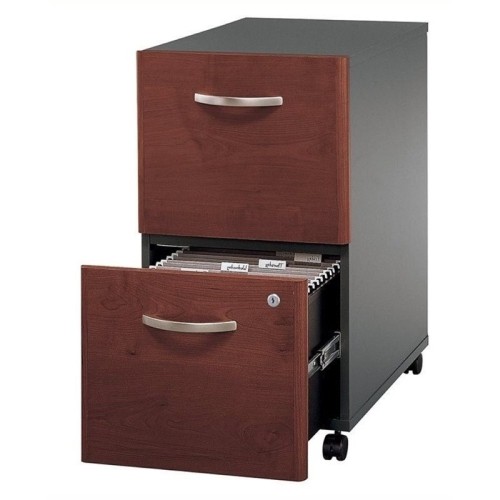 Bowery Hill 2 Drawer Mobile Pedestal in Hansen Cherry