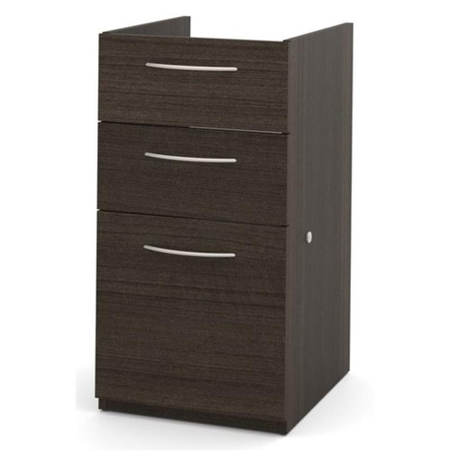 BESTAR CANADA Bestar Embassy Pedestal File Cabinet In Dark Chocolate