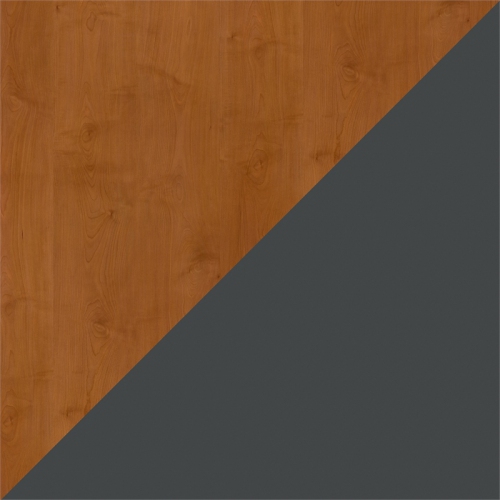 Series A 48" Corner Desk and File Cabinet in Natural Cherry - Engineered Wood