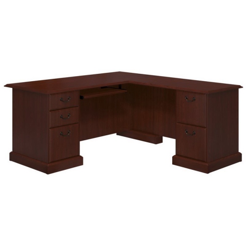KATHY IRELAND OFFICE  By Bennington L-Desk In Harvest Cherry 
