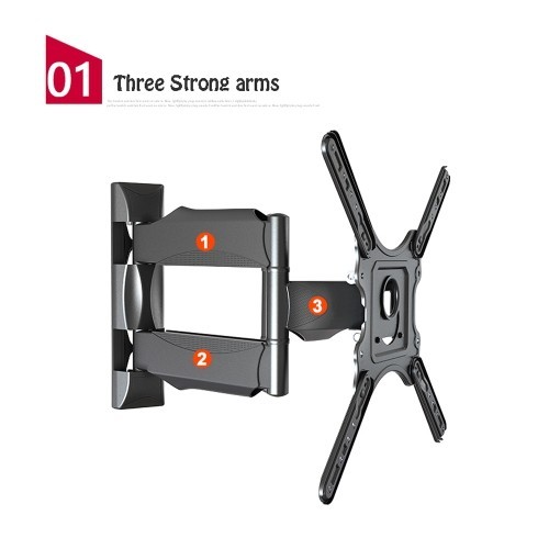 axGear LCD TV Wall Mount Flat Panel LED Full Motion 6 Swing Till Arms for 32-55 Inch