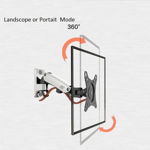 axGear Wall Mount Gas Strut Full Motion LED LCD Monitor Tilt Arm Bracket 19 - 27 in