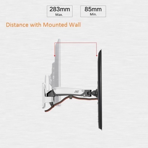 axGear Wall Mount Gas Strut Full Motion LED LCD Monitor Tilt Arm Bracket 19 - 27 in