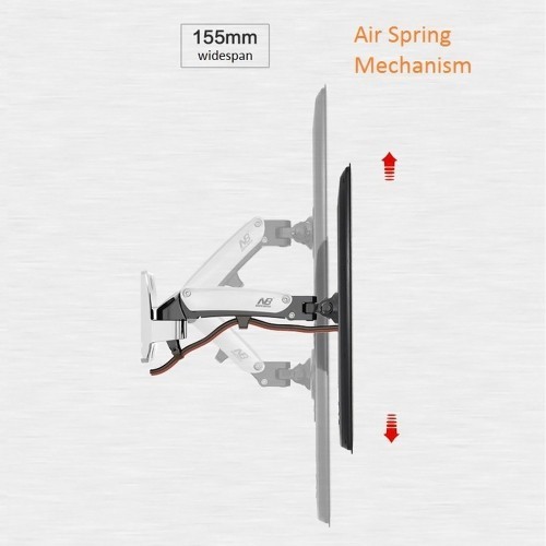 axGear Wall Mount Gas Strut Full Motion LED LCD Monitor Tilt Arm Bracket 19 - 27 in