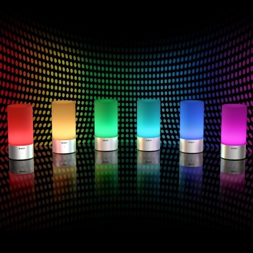 AUKEY Table Lamp, Touch Sensor Bedside Lamp + Dimmable Warm White Light & Color Changing RGB