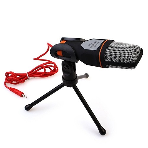 Multimedia Studio 3.5mm Condenser Wired Computer Microphone Mic+Tripod Stand for PC Laptop Notebook