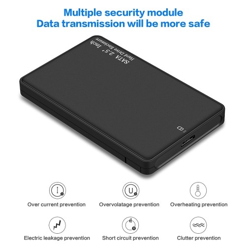 Unilink 2.5” SATA to USB 3.0 Hard Drive Enclosure - Black (Tool Free / UASP  / HDD SSD)