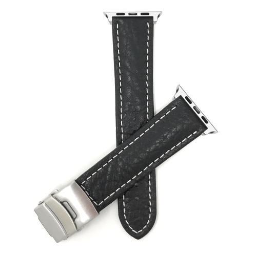 Folding clasp best sale leather strap