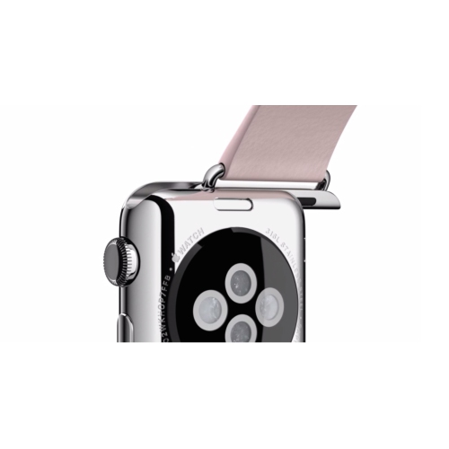 Red, Racer, White Stitching, Leather 42mm / 44mm Apple Watch Strap Band, Stainless Steel Buckle, Series 6 5 4 3 2 1