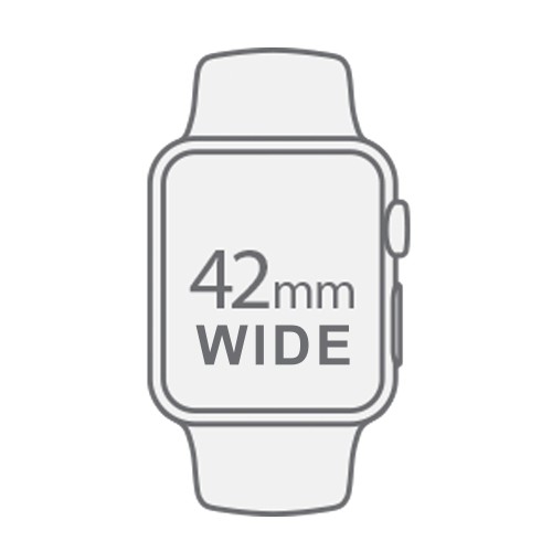 Blanc, Bracelet de montre 42mm pour Apple Watch pour hommes en cuir véritable, imperméable, motif alligator, finition mat, pour Séries 1, 2 et 3