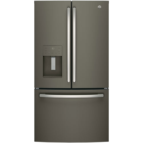 GE 36" 25.5 Cu. Ft. French Door Refrigerator with Water & Ice Dispenser - Slate