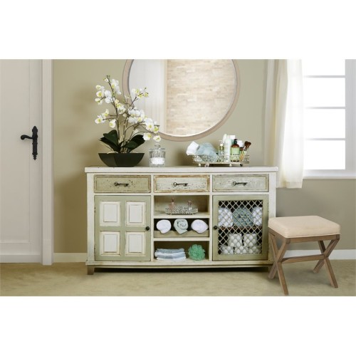 Hillsdale Somerset Vanity Stool in Driftwood