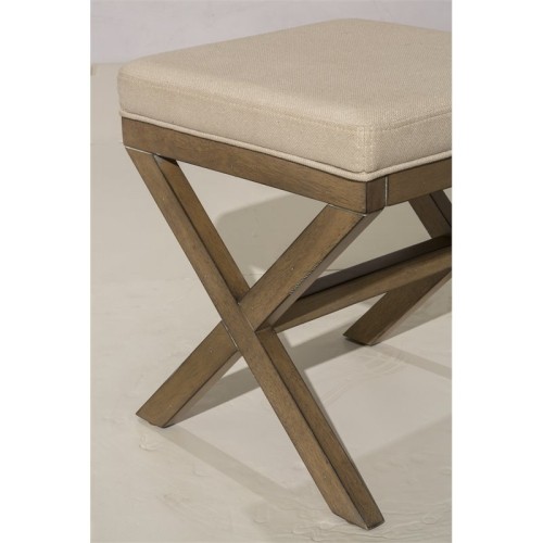 Hillsdale Somerset Vanity Stool in Driftwood