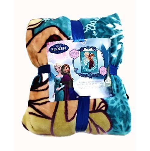 Disney Frozen Anna Elsa Classic Designed Micro Plush Soft Cozy Throw Blanket 48 X 60 Inch